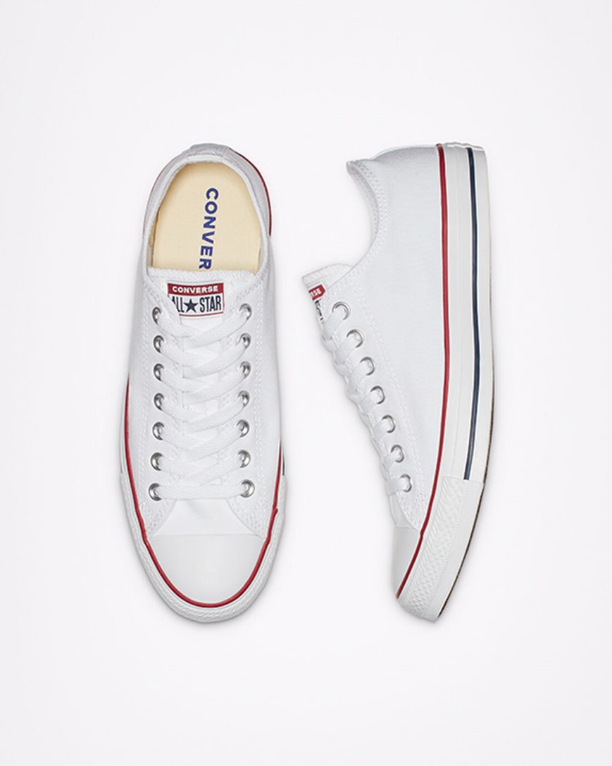 Tenis Converse Chuck Taylor All Star Classicos Cano Baixo Feminino Branco | PT F0P38T9